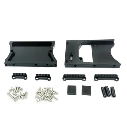 GTVNPOA RC Zubehör Für WPL 1/16 Für MN D90 D91 D96 D99 MN90 Für MN99S 1/12 Metall Vorne Hinten Lenkung Servo Feste Montage Halterung Strahl RC Auto Teile(Black) von GTVNPOA
