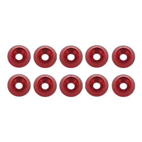 GTVNPOA RC Zubehör Für WPL C14 C24 B16 B36 Für MN Für MND90 MN99S Für JJRC Q60 10 Stücke Kopf Senkkopf Schraube Dichtung Unterlegscheibe Gelenk Ring Backup Ring RC Auto Zubehör(Red) von GTVNPOA