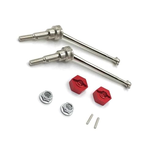 GTVNPOA RC Zubehör Für Wltoys 1/12 12423 12427 12428 Fernbedienung Auto Metall Upgrade Koppler Vordere Antriebswelle Änderung RC Auto Teile Auto Zubehör(Red) von GTVNPOA
