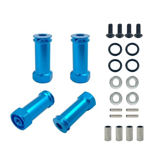 GTVNPOA RC Zubehör Für Wltoys 144001 124018 124019 A959-B A959 RC Auto Upgrade Teile 12mm Rad Sechskantnabe Antriebsadapter 30mm Adapter Verlängerung Combiner Koppler Dekoration(Blue) von GTVNPOA