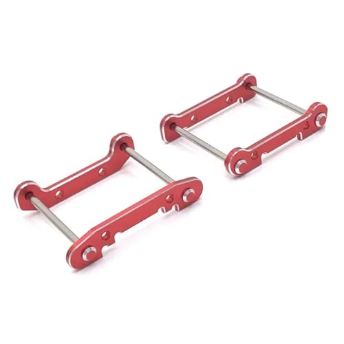 GTVNPOA RC Zubehör Für Wltoys 144001 144002 124016 124017 124018 124019 RC Fernbedienung Auto Metall Zubehör Vorne Und Hinten Verdickung Arm Code(Red) von GTVNPOA