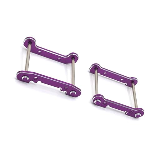 GTVNPOA RC Zubehör Für Wltoys 144001 144002 144010 124018 124019 124017 124016 Metall Upgrade Vordere Und Hintere Schwinge Halterungen Dekoration Modifikation RC Auto Teile(Purple) von GTVNPOA