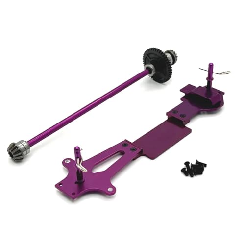 GTVNPOA RC Zubehör Für Wltoys 144001 144002 144010 144016 144018 Für RIaarIo 1/14 RC Auto Metall Zweite Boden Bord Zentrale Antriebswelle Upgrade Teile Zubehör(Purple) von GTVNPOA