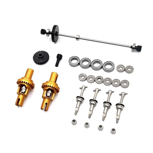 GTVNPOA RC Zubehör Für Wltoys 284010 284131 P929 P939 K969 K979 K989 K999 Metall Antriebswelle Antriebsrad Differentiallager Set 1/28 Modifikation RC Auto Upgrades Teile(Yellow) von GTVNPOA