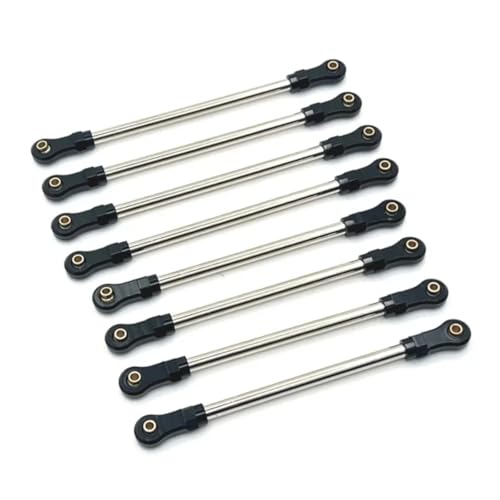 GTVNPOA RC Zubehör Für Yikong YK4106 1/10 8 Stücke Metall Zugstange Link Stange Gestänge RC Crawler Auto Upgrade Teile Modifizierte Zubehör Ersatz DIY Teile(Black) von GTVNPOA