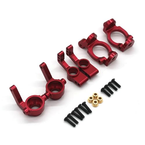 GTVNPOA RC Zubehör Für ZD Racing Für DBX-10 10427S 9106S 1:10 7186 7187 7189 RC Fernbedienung Auto Metall Upgrade Teile Lenkung Cup C Sitz Hinterrad Sitz Set Zubehör(Red) von GTVNPOA