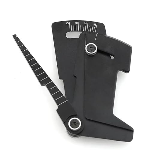 RC Demontage Hilfs Für Tamiya Für HSP Für HPI 1/8 1/10 RC-Auto Verstellbares Lineal Für Anpassen Der Höhe des RC-Autos Felgensturz 15 Grad Für Hobby-Werkzeuge(Black) von GTVNPOA