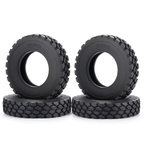 RC Reifen Set Naben Für Tamiya Rad Reifen Gummi Reifen 22/25mm Für 1:14 LKW Anhänger Traktor Cargo Tow Drag RC Auto Upgrade Teile(22mm) von GTVNPOA