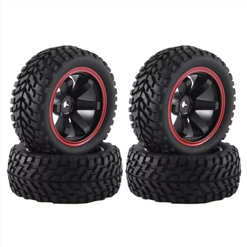 RC Reifen Set Naben Für Wltoys 144001 144010 124007 124019 Für Tamiya Für TT02B Für HSP 4Pcs 75mm Rad Reifen Für 1/10 1/12 1/14 RC Für Rallye Auto Off Road Für Buggy von GTVNPOA