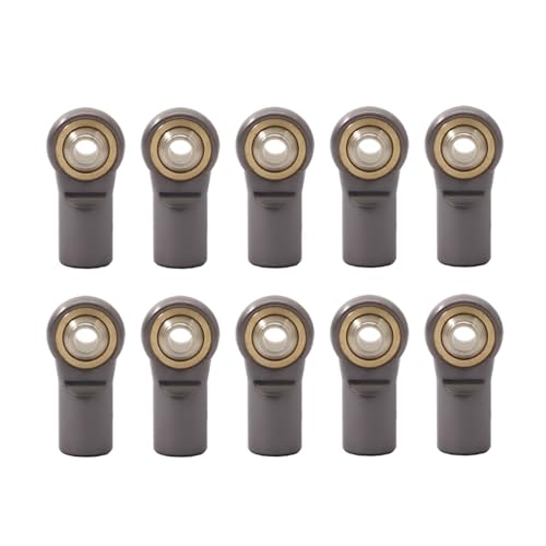 RC Zubehör Für Axial Für SCX10 D90 D110 Für Tamiya CC01 1/10 RC Auto Teile Metall M4 20 MM Link Spurstangenkopf Kugelgelenk RC Auto Crawler Racing Zubehör 10 Stücke(Gray) von GTVNPOA