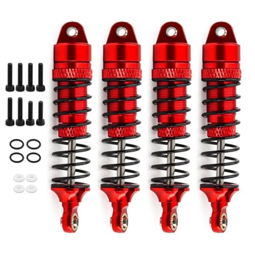 RC Zubehör Für Traxxas Für LaTrax Für Teton Für Desert Für Prerunner SST 1/18 4 Stücke Metall Vorne Und Hinten Stoßdämpfer Dämpfer RC LKW Auto Upgrade Teile(Red) von GTVNPOA