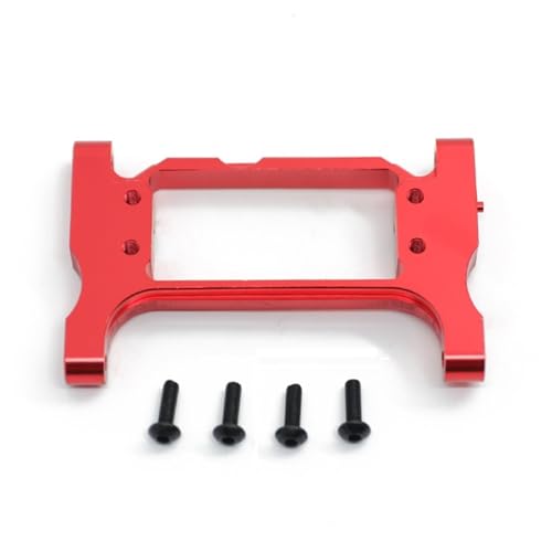 RC Zubehör Für Traxxas Für TRX4 Für Bronco Für Blazer Sport G500 Für TRX6 1/10 Metall Front Servo Mount Chassis Lenkung Querträger Modifikation RC Crawler Autoteile(Red) von GTVNPOA