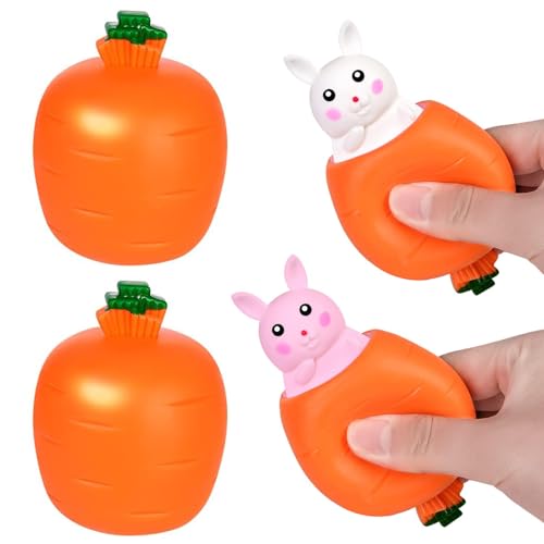 Squeeze Toy, 2 PCS Carrot Rabbit Stress Balls, Quetsch Spielzeug, Stress Spielzeug, Ostereier Stressball, Anti Stress Tier, Perfekt für Ostereier Squeeze Spielzeug Geschenke für Kinder Squeeze Toy, 2 PCS Carrot Rabbit Stress Balls, Quetsch Spielzeug, Stress Spielzeug, Ostereier Stressball, Anti Stress Tier, Perfekt für Ostereier Squeeze Spielzeug Geschenke für Kinder von GTYARYUA