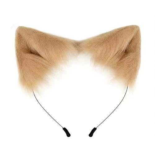 GTYRERO Katze Fuchs Kunstpelz Ohren Stirnband Niedlich Halloween Verkleidung Cosplay Braun Einheitsgröße GTYRERO Katze Fuchs Kunstpelz Ohren Stirnband Niedlich Halloween Verkleidung Cosplay Braun Einheitsgröße von GTYRERO