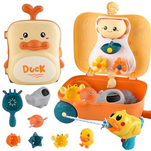 GUAHKUN 3-in-1 Strandspielzeug-Set Outdoor Matschküchenzubehör Mit Sandtrichter Dinosaurier Wal Ente Wasserspielzeug Für Kinder Ab 3 Jahren Ideal Für Sandkasten Und Wasserspiele (B) von GUAHKUN