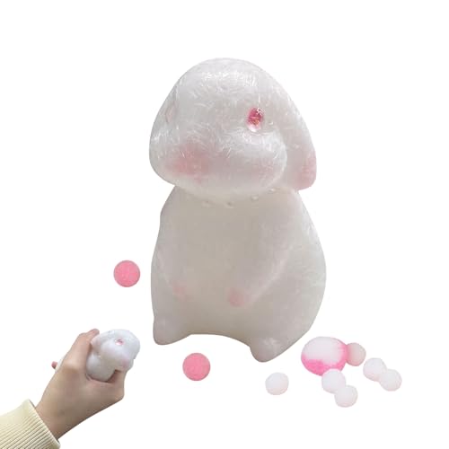 GUAHKUN Anti Stress Spielzeug Niedliche Katzen Quetschspielzeug TPR Squeeze Toys in Schwarz Weiß Kaninchen Design für Stressabbau und Entspannung (C) von GUAHKUN