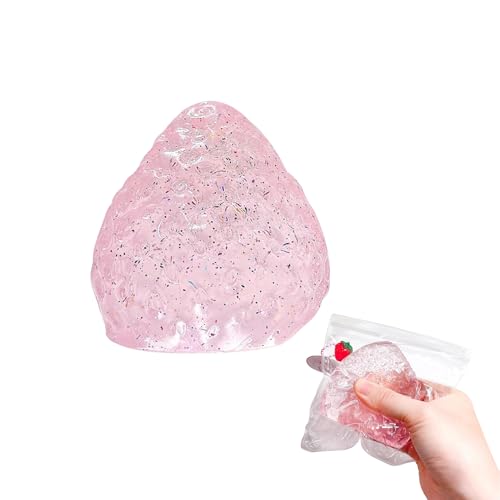 GUAHKUN Erdbeer Stressball Squishy Spielzeug Taba Squishy 6.5 cm Anti-Stress Spielzeug mit Rostfreiem Edelstahlkern für Kinder und Erwachsene (C) von GUAHKUN