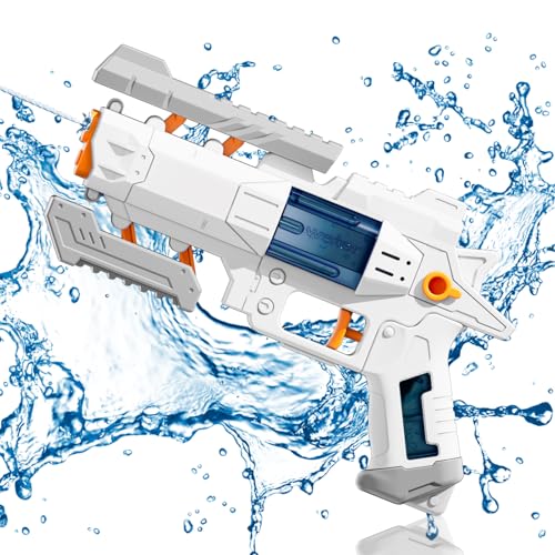 GUAHKUN Nerf Pistole Manueller Wasserspender 200ml Reichweite 4-6 Meter ABS Kunststoff Transparentes Design für Kinder und Erwachsene Wasserschlachten Outdoor-Spaß (E) von GUAHKUN
