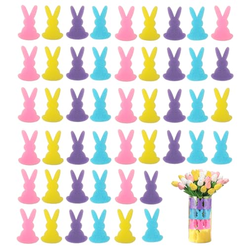 GUAHKUN Ostergeschenke Osterhasen Spielzeug 24 Pack Gefüllte Ostereier mit Hüpfhasen Mehrfarbiges Dekoset aus Edelstahl für Kindergeburtstage Frühlingsfeste und Osteraktivitäten (A) von GUAHKUN