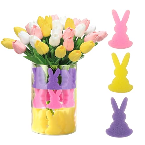 GUAHKUN Ostergeschenke Osterhasen Spielzeug 24 Pack Gefüllte Ostereier mit Hüpfhasen Mehrfarbiges Dekoset aus Edelstahl für Kindergeburtstage Frühlingsfeste und Osteraktivitäten (C) von GUAHKUN