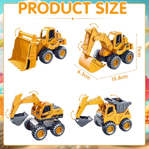 GUAHKUN Sandbagger Spielzeug ab 2 Jahre | Robuster Kunststoff-Bagger mit Leichtem Design | Ostergeschenk für Kinder | Sandkasten & Outdoor Spielzeug (A) von GUAHKUN