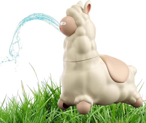 GUAHKUN Spritzende Alpaka Wasserpistole Kinder 45 Grad Drehbarer Kopf 10m Reichweite Wasserspielzeug Garten Pool Strand Geburtstagsgeschenk Weiß 5.5x10x12cm (Weiß 5.5 * 10 * 12cm) von GUAHKUN