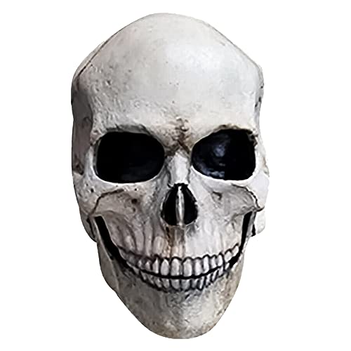GUAHKUN Totenkopf Maske Naturlatex Gruselmaske Mit Horror Horn Skelett Design Atmungsaktive Halloween Maske Für Erwachsene Und Jugendliche Ab 8 Jahren (B) von GUAHKUN