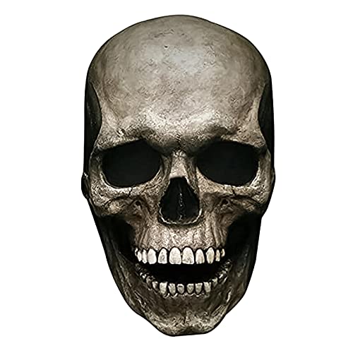 GUAHKUN Totenkopf Maske Naturlatex Gruselmaske Mit Horror Horn Skelett Design Atmungsaktive Halloween Maske Für Erwachsene Und Jugendliche Ab 8 Jahren (C) von GUAHKUN
