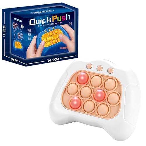 Pop It Fidget Spielzeug,Einzigartige Popping-Kinderspiele, Pop It Ball,Puzzle-Pop-Spielmaschine Hellersommer Dekompressionsdurchbruch-Puzzle-Spielmaschine Elektronisches Sensorspiel (C) von GUAHKUN