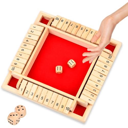 4 Spielerwürfel Lernspielzeug Mathematik Gesellschaftsspiele für Kinder 3 4 5 6 Jahre Traditionelle Reisespiele, Familie und Pubs von GUALESA