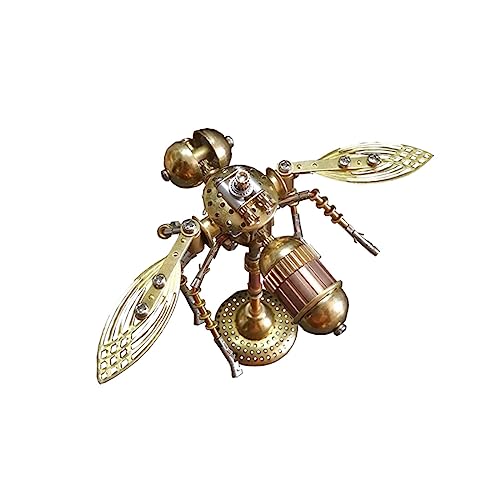 GUANYAN 3D Metall Puzzle Mechanische Biene Kit, 158 Teile Steampunk Insekt Metall Modellbausatz für Erwachsene Kinder, Biene 3D Metall Puzzle Kit Geschenk Ornamente von GUANYAN