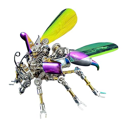 GUANYAN 3D Metall Puzzle Mechanische Wespe Modellbausatz, 180 Teile Steampunk Insekten Metall Kits für Erwachsene Kinder, 3D Metall Puzzle Kit Geschenk Ornamente von GUANYAN