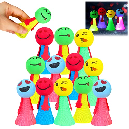 GUBOOM 12 Stück Prallen Leuchtspielzeug, Hüpfende Elf Geburtstag Gastgeschenke Party zubehör, Kindergeburtstag Mitgebsel Set für Junge und mädchen für Zubehör für Oster- und Weihnachtsfeiern von GUBOOM