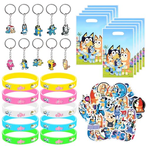 GUBOOM Party Mitgebsel, 80pcs Geburtstagsdeko Set, Mitgebsel Kindergeburtstag, Geschenktüten Schlüsselanhänger Silikon Armband Aufkleber Party Dekoration für Kinder GUBOOM Party Mitgebsel, 80pcs Geburtstagsdeko Set, Mitgebsel Kindergeburtstag, Geschenktüten Schlüsselanhänger Silikon Armband Aufkleber Party Dekoration für Kinder von GUBOOM