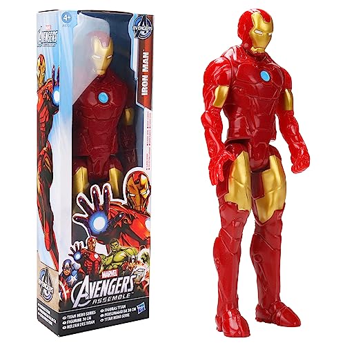 Iron Man Figur, Marvel Avengers Titan Hero Serie Iron Man, Marvel Iron Man Figur, Iron Man Action-Figur 30 cm Großes Spielzeug für Kinder ab 4 Jahren Geburtstagsgeschenk von GUBOOM