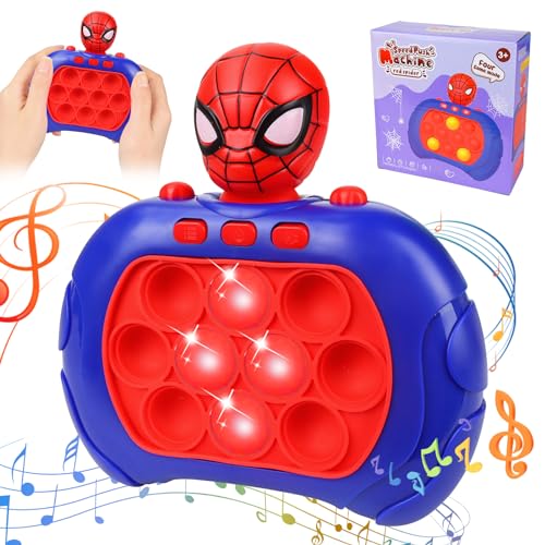 Pop Quick Push Bubbles Game, Pop It Elektronisches Spiel, Puzzle Pop It Fidget Spielzeug, Pop It Light Up Game, Push Pop Game Controller Bubble Sensory Fidget Spielzeug für Kinder Erwachsene von GUBOOM