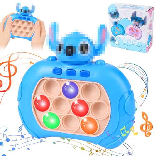 Quick Push Bubble Pop Game, Pop It Elektronisches Spiel, Fast Speed Push Game, Bubble Sensory Squeeze Toys, Pop It Fidget Game Spielzeug, Dekompressions Spielzeug für Kinder Erwachsene (Stitch) von GUBOOM