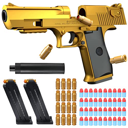 Spielzeug Pistole, Schaumstoff Pistole, Kinderpistolen, Pistole Kinder mit Schalldämpfer, Spielzeugpistolen mit Soft Bullet von GUBOOM