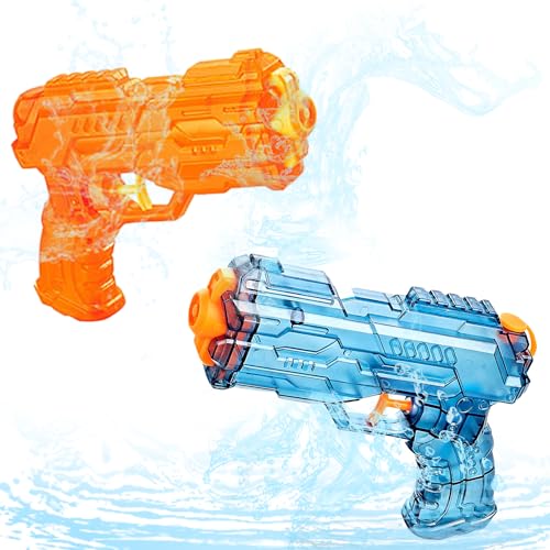 Wasserpistolen für Kinder, 2 Stück Wasserpistolen Set, Plastik Wasserspritzpistolen Kinder Spritzpistole Größe 17 x 13 cm, für Wasserschlachten im Outdoor Sommer Spielzeug Pool Party Geschenk von GUBOOM