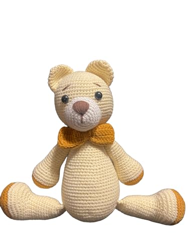 GÜLS Bär, Stofftier, Kuscheltier, Teddybär BOBO Geschenk für Jede Generation, 25 cm lang, gehäkelt, Kinder, Baby, Amigurumi Geburstag Spielzeug Handmade, Handarbeit Naturell GÜLS Bär, Stofftier, Kuscheltier, Teddybär BOBO Geschenk für Jede Generation, 25 cm lang, gehäkelt, Kinder, Baby, Amigurumi Geburstag Spielzeug Handmade, Handarbeit Naturell von GÜLS