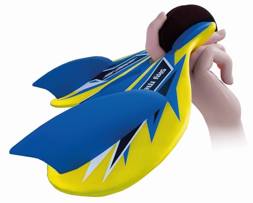 Günther Flugspiele 1517 - Wurfgleiter Sky Master, ca. 27 x 13 cm, Segelflieger für Weitwürfe, mit Abrollrad, fliegt ca. 20 m, Outdoor Flieger Spielzeug für Kinder ab 5 Jahren von GÜNTHER FLUGSPIELE