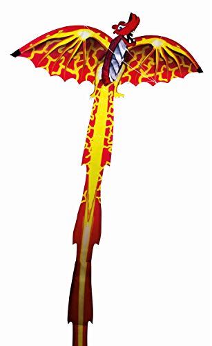 GÜNTHER FLUGSPIELE Paul Günther 1136 - 3D Drachen für Kinder, farbenprächtiger Drachen, Segel aus hochwertigem Polyester, mit Wickelgriff und Schnur, ca. 102 x 320 cm groß von GÜNTHER FLUGSPIELE