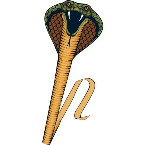 Günther Flugspiele 1154 - Einleiner-Drachen Cobra, ca. 69 x 400 cm, Kinderdrachen aus robustem Polyester, für Kinder ab 6 Jahren, inkl. Griff und Drachenschnur Günther Flugspiele 1154 - Einleiner-Drachen Cobra, ca. 69 x 400 cm, Kinderdrachen aus robustem Polyester, für Kinder ab 6 Jahren, inkl. Griff und Drachenschnur von GÜNTHER FLUGSPIELE