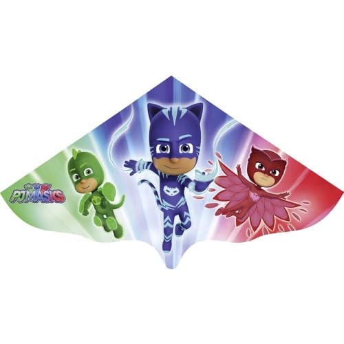 Günther Flugspiele 1218 - Einleiner-Drachen PJ Masks, ca. 115 x 63 cm, Kinderdrachen aus robuster PE-Folie, für Kinder ab 4 Jahren, inkl. Griff und Drachenschnur Günther Flugspiele 1218 - Einleiner-Drachen PJ Masks, ca. 115 x 63 cm, Kinderdrachen aus robuster PE-Folie, für Kinder ab 4 Jahren, inkl. Griff und Drachenschnur von GÜNTHER FLUGSPIELE