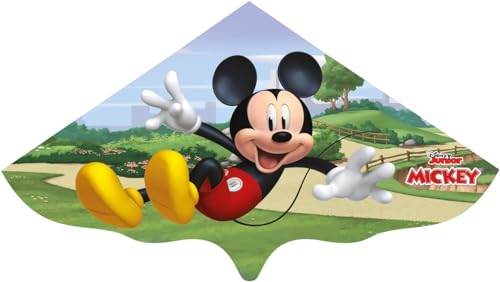 Paul Günther 1110 - Kinder-Drachen Disney Micky Mouse, komplett flugfertig mit Wickelgriff und Schnur, Einleiner-Drachen aus robuster Folie für Kinder ab 4 Jahren von Günther Flugspiele