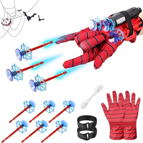 GUIANLOU 2 Set Spider Launcher Handschuh,Kids Spider Hero Handschuhe,Spiderman Spielzeug Handschuh,Spiderman Launcher Handschuhen Held Launcher Kinder Web Shooter Helden Cosplay Glove Launcher GUIANLOU 2 Set Spider Launcher Handschuh,Kids Spider Hero Handschuhe,Spiderman Spielzeug Handschuh,Spiderman Launcher Handschuhen Held Launcher Kinder Web Shooter Helden Cosplay Glove Launcher von GUIANLOU