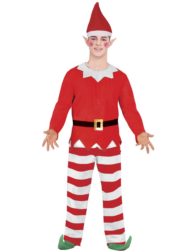 Elfen Herrenkostüm Schelmisch Weihnachten rot-weiß-grün Elfen Herrenkostüm Schelmisch Weihnachten rot-weiß-grün von GUIRMA