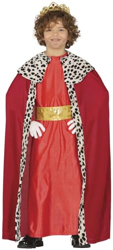 GUIRMA Heilige drei Könige Melchior-Kostüm weihnachtliche-Verkleidung rot-gold-weiss - Rot von GUIRMA