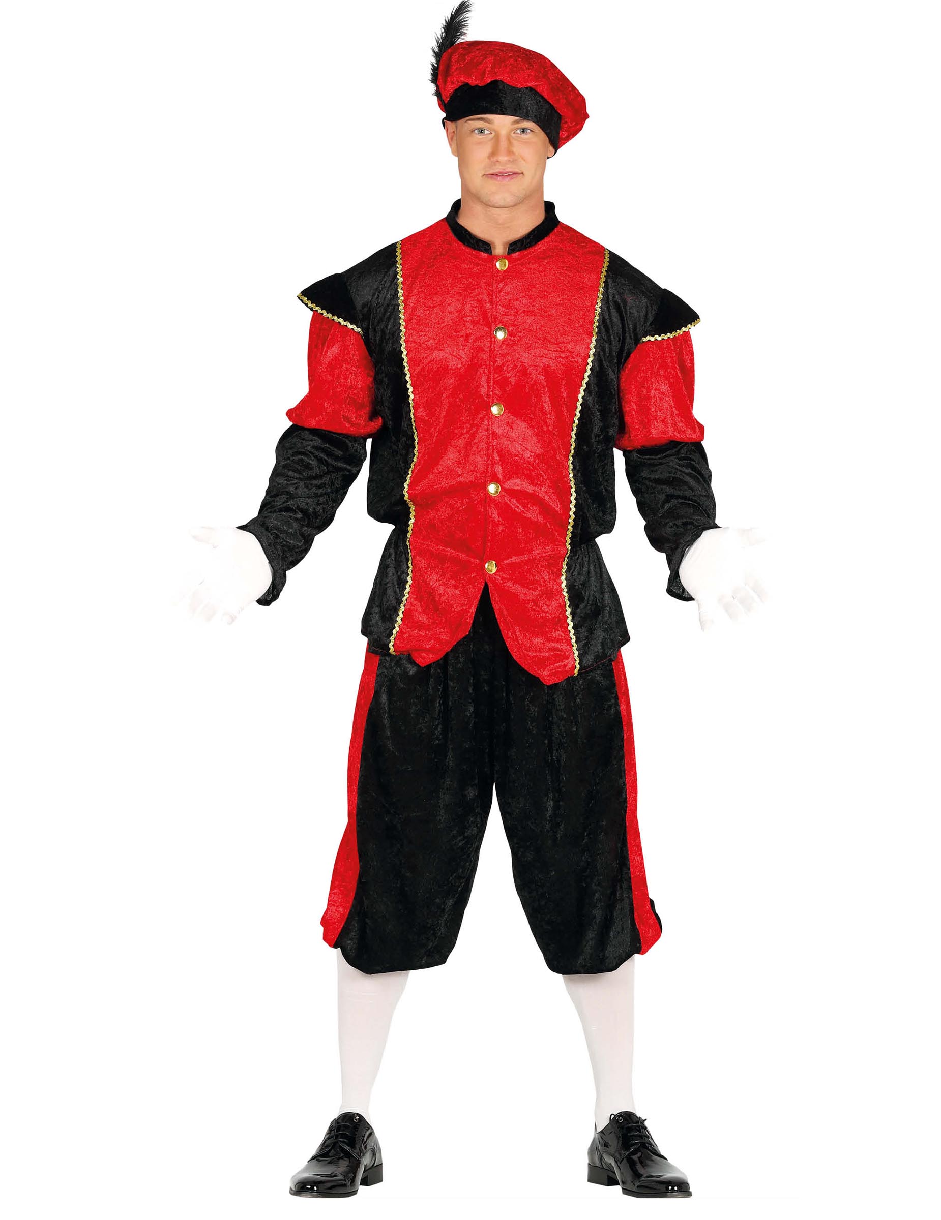 Gehilfe des Nikolaus Kostüm für Erwachsene rot-schwarz Gehilfe des Nikolaus Kostüm für Erwachsene rot-schwarz von GUIRMA