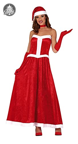 Generique - Langes Weihnachtsfrau-Kostüm für Damen rot - M/L (42-44) von Guirma